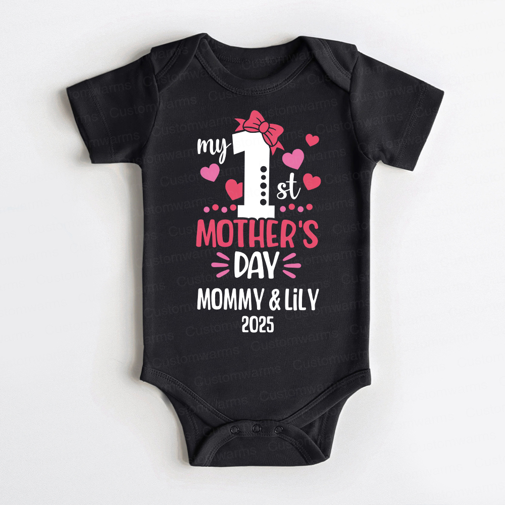 Personalized First Mother's Day Mommy and Baby Outfit | CWFamily53