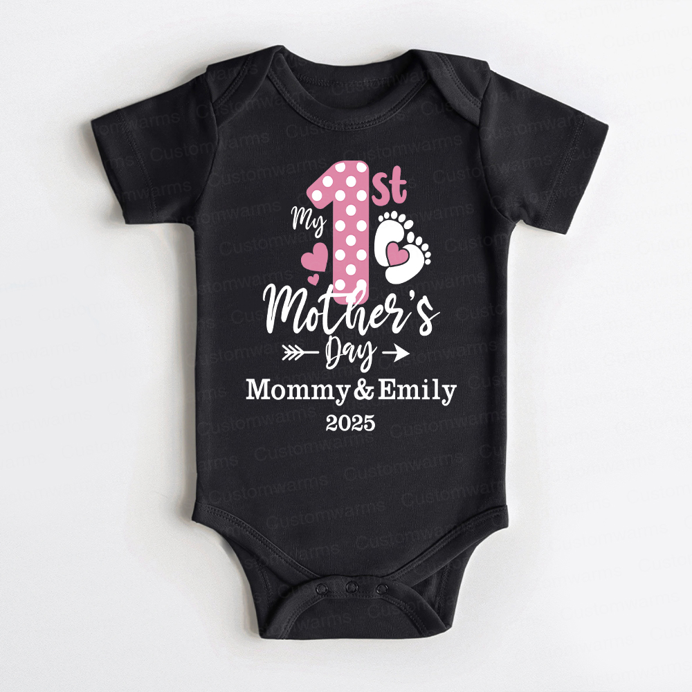 Personalized First Mother's Day Mommy and Baby Outfit | CWFamily54
