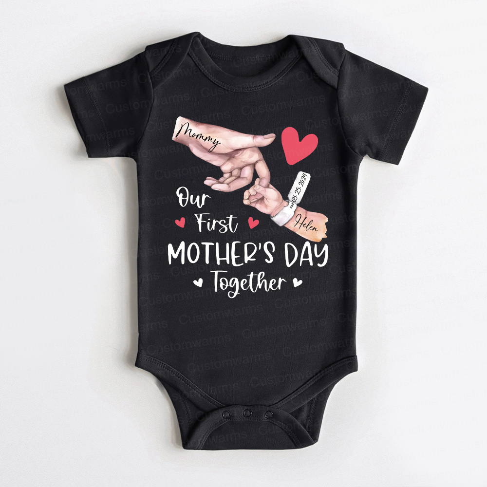 Personalized First Mother's Day Mommy and Baby Outfit | CWFamily57