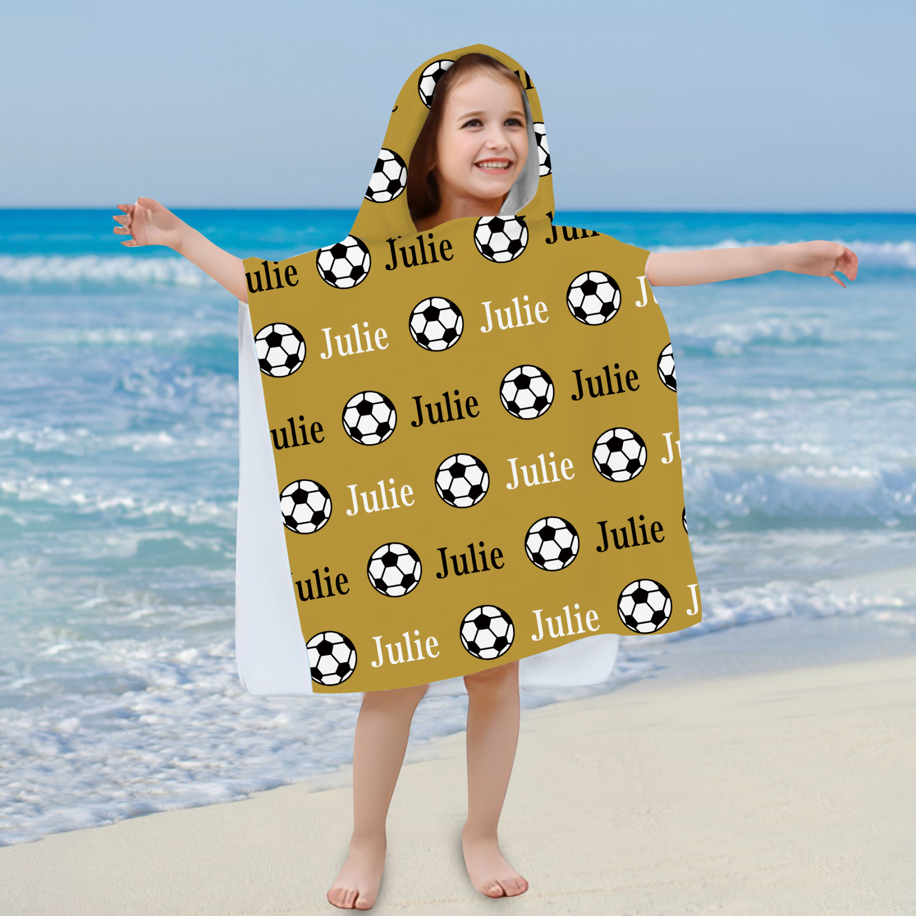 Personalized Hooded Beach Towel for Summer & Beach | CWHTowel11