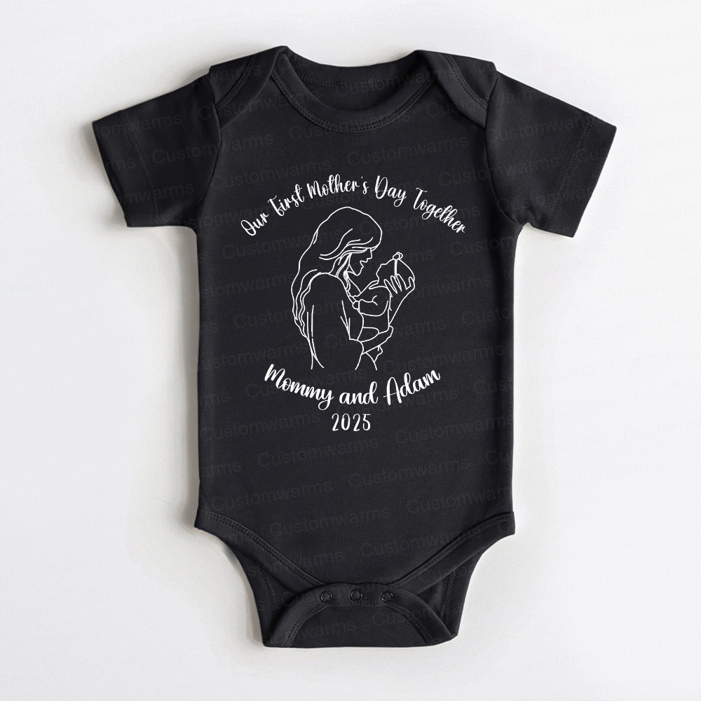 Personalized First Mother's Day Mommy and Baby Outfit | CWFamily61