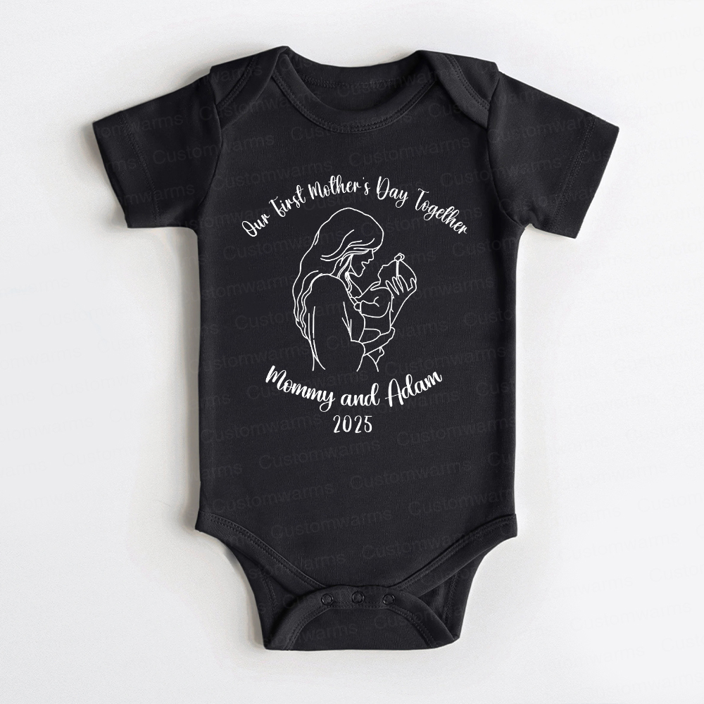 Personalized First Mother's Day Mommy and Baby Outfit | CWFamily61