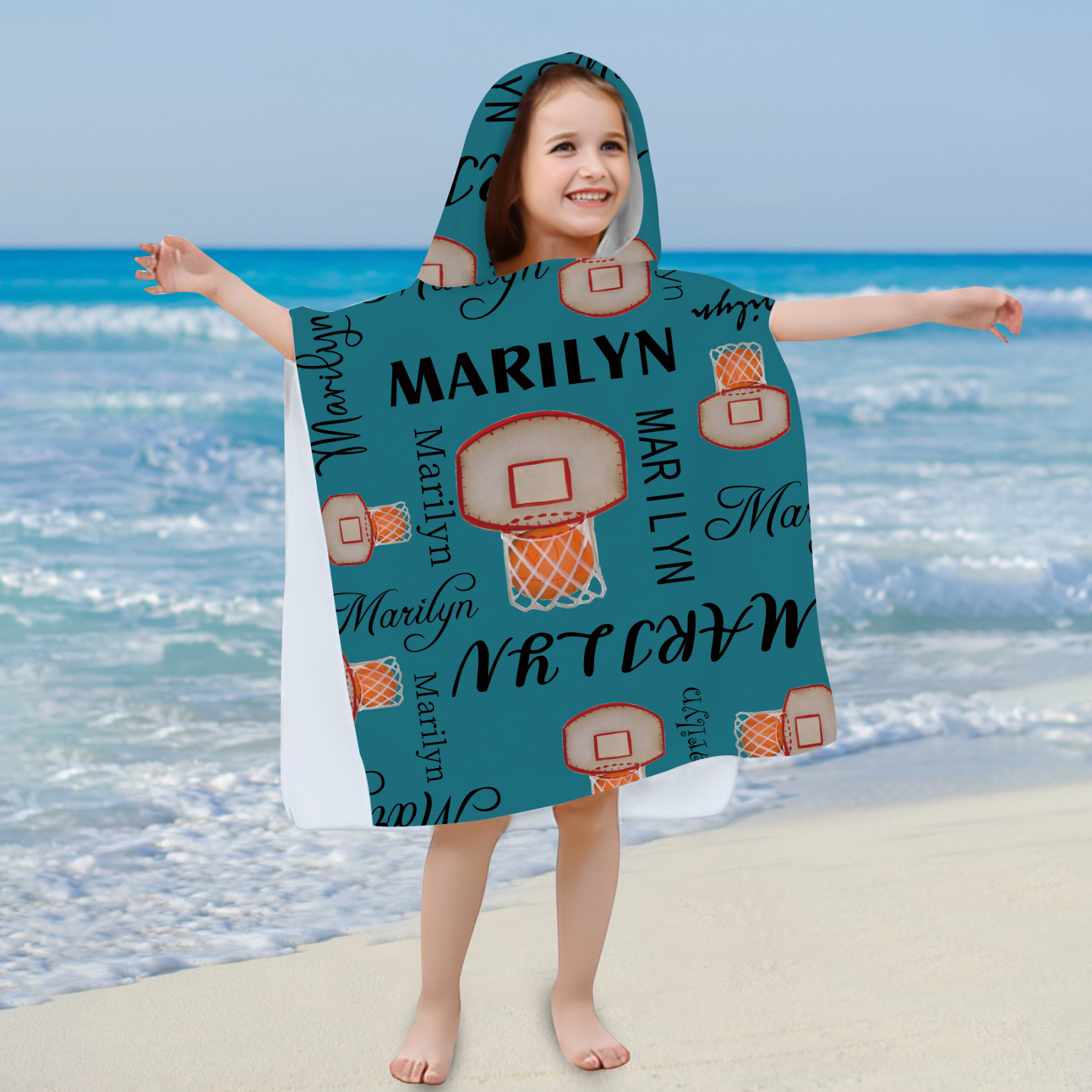 Personalized Hooded Beach Towel for Summer & Beach | CWHTowel15
