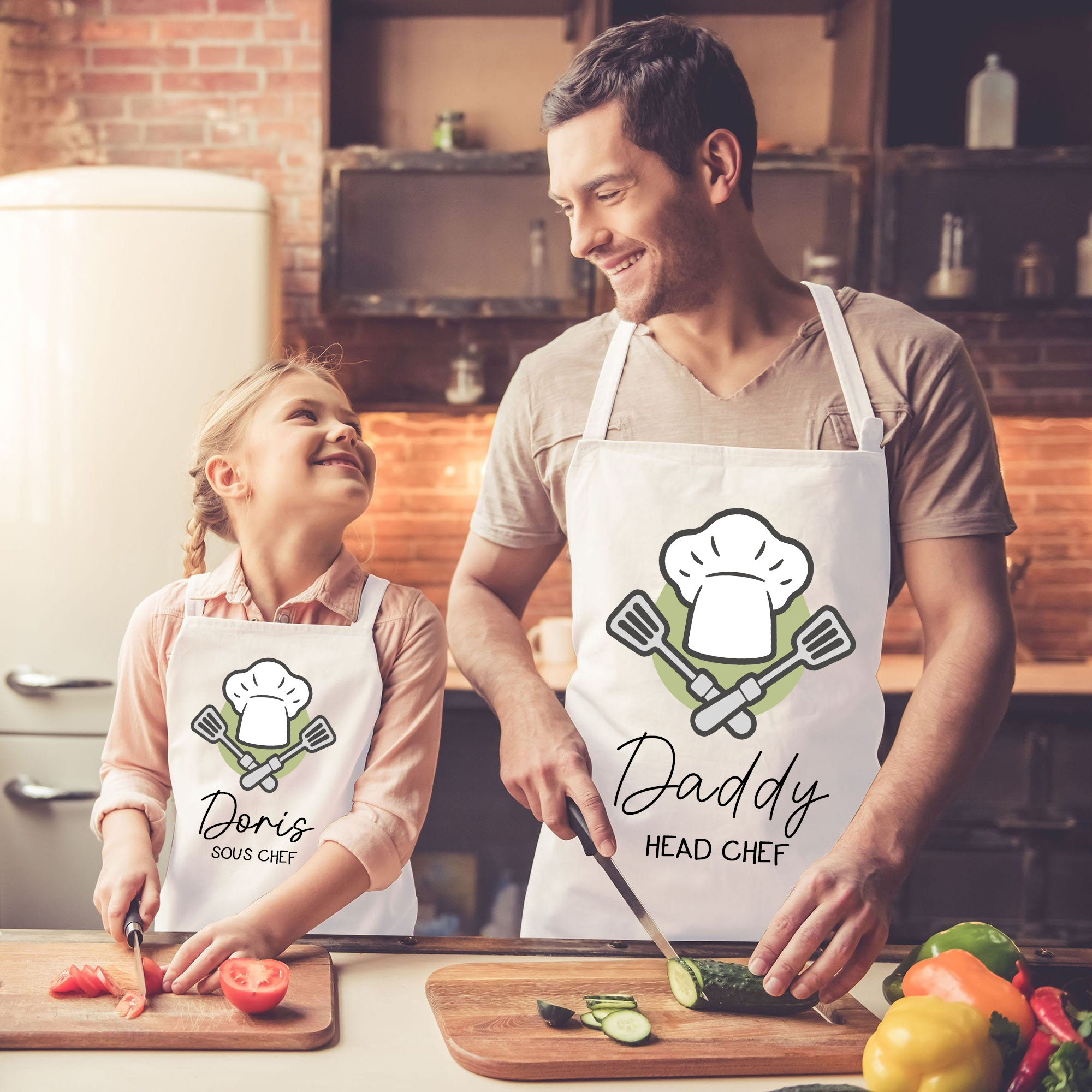 Personalised Multifunctional Waterproof Matching Family Apron | Apron45