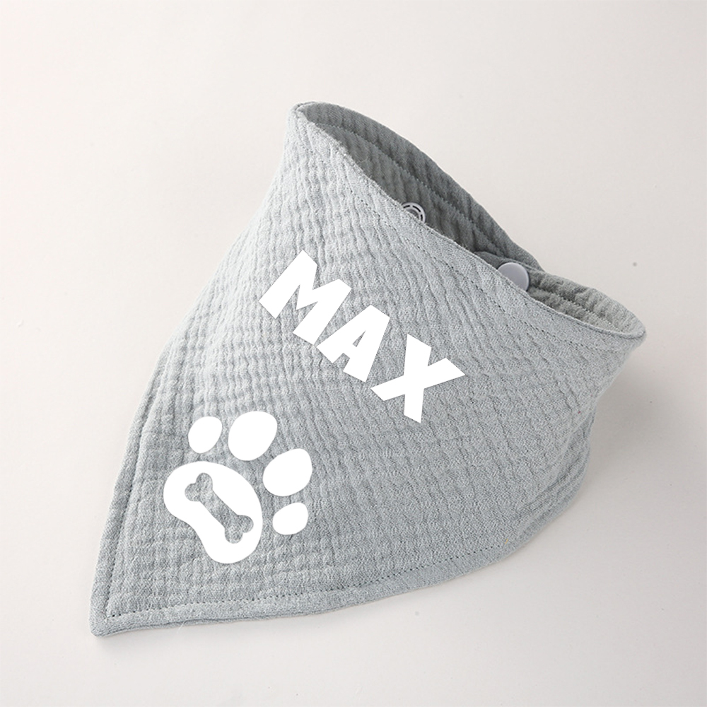 Personalized Dog Scarf Cotton Muslin for Comfort & Unique | BKPet156