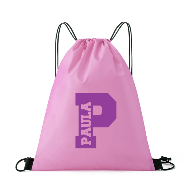 Personalized Initial & Name Beach Drawstring Rucksack Bag | CWBeach69