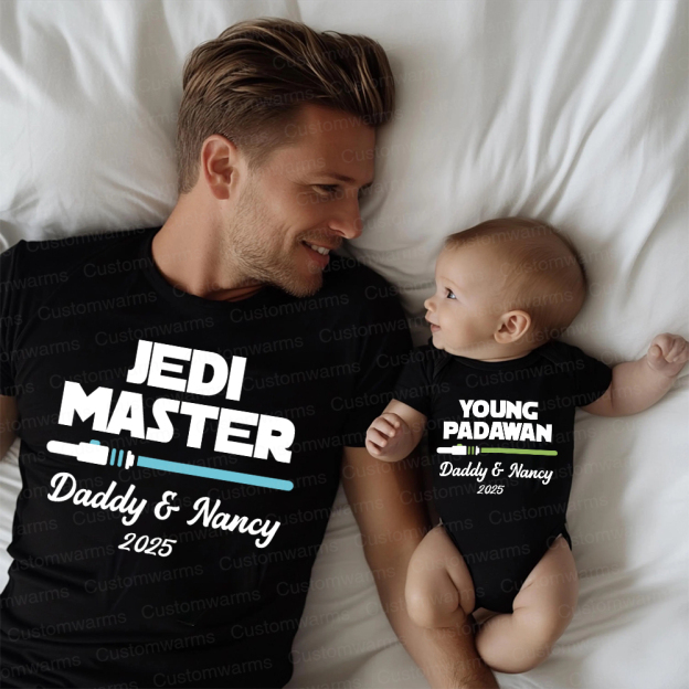 Personalized First Father's Day Daddy and Baby Outfit | CWFamily102