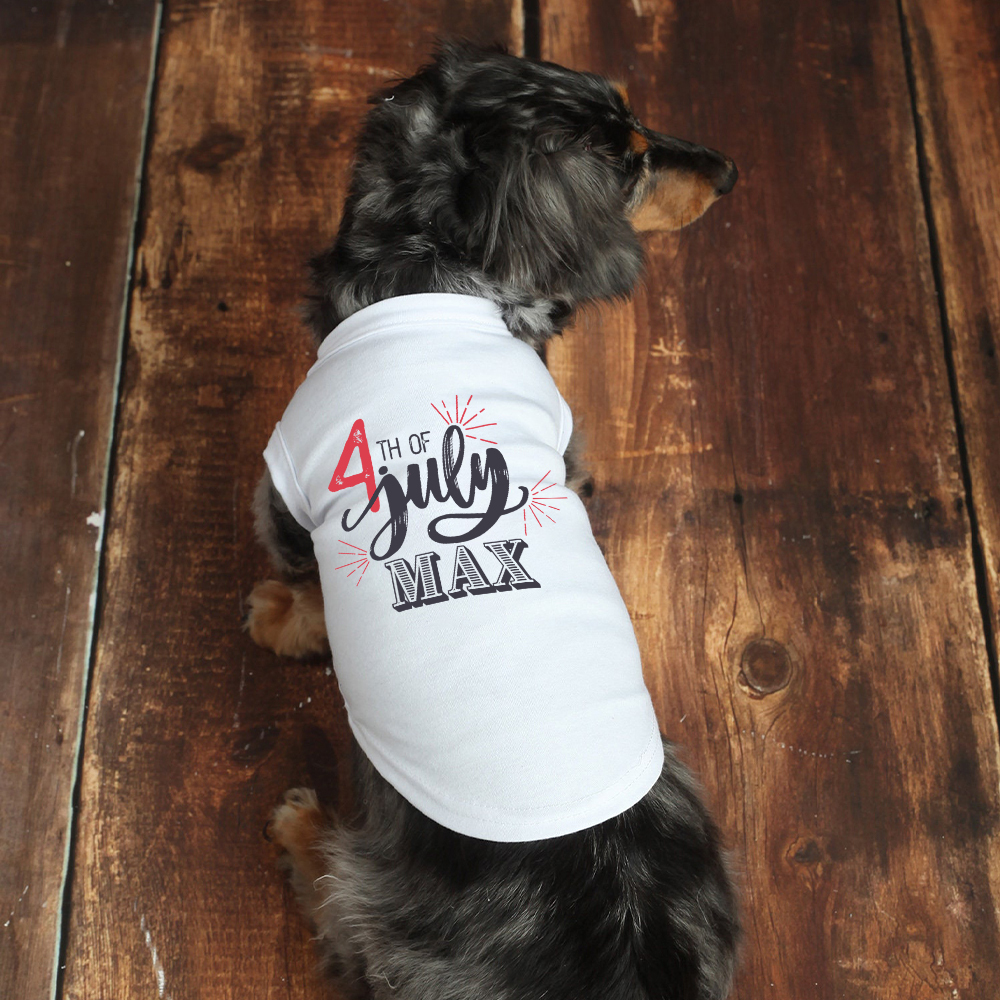Personalized The 4th of July Soft Pet Shirt | BKPet151