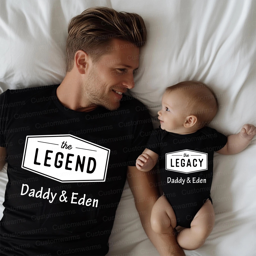 Personalized First Father's Day Daddy and Me Outfit | CWFamily116