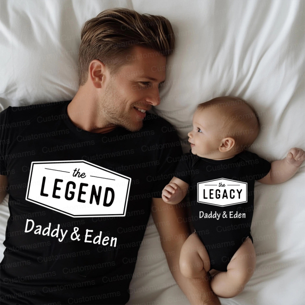 Personalized First Father's Day Daddy and Me Outfit | CWFamily116