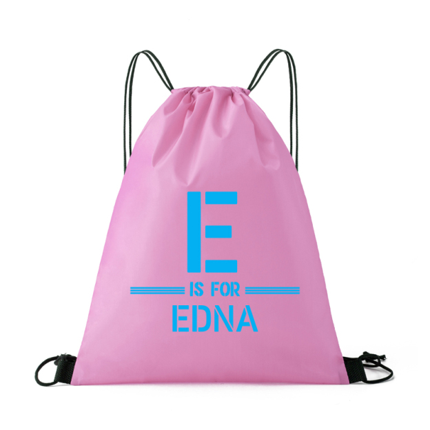 Personalized Initial & Name Beach Drawstring Rucksack Bag | CWBeach71