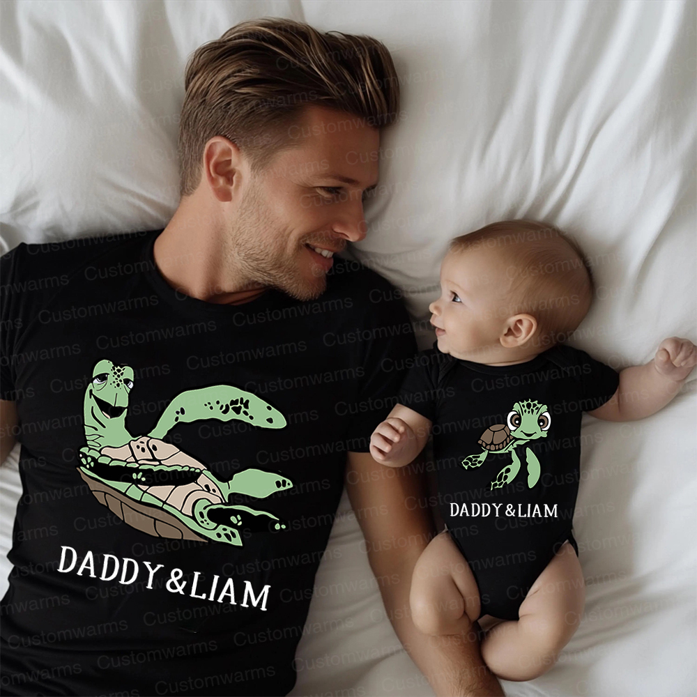 Personalized First Father's Day Daddy and Me Outfit | CWFamily117