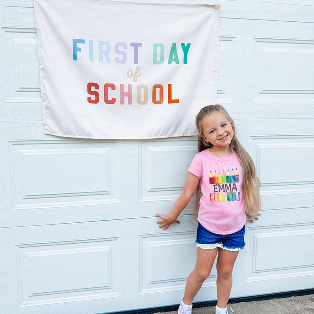 Personalized First Day Of Back To School Shirt | CWSchool01