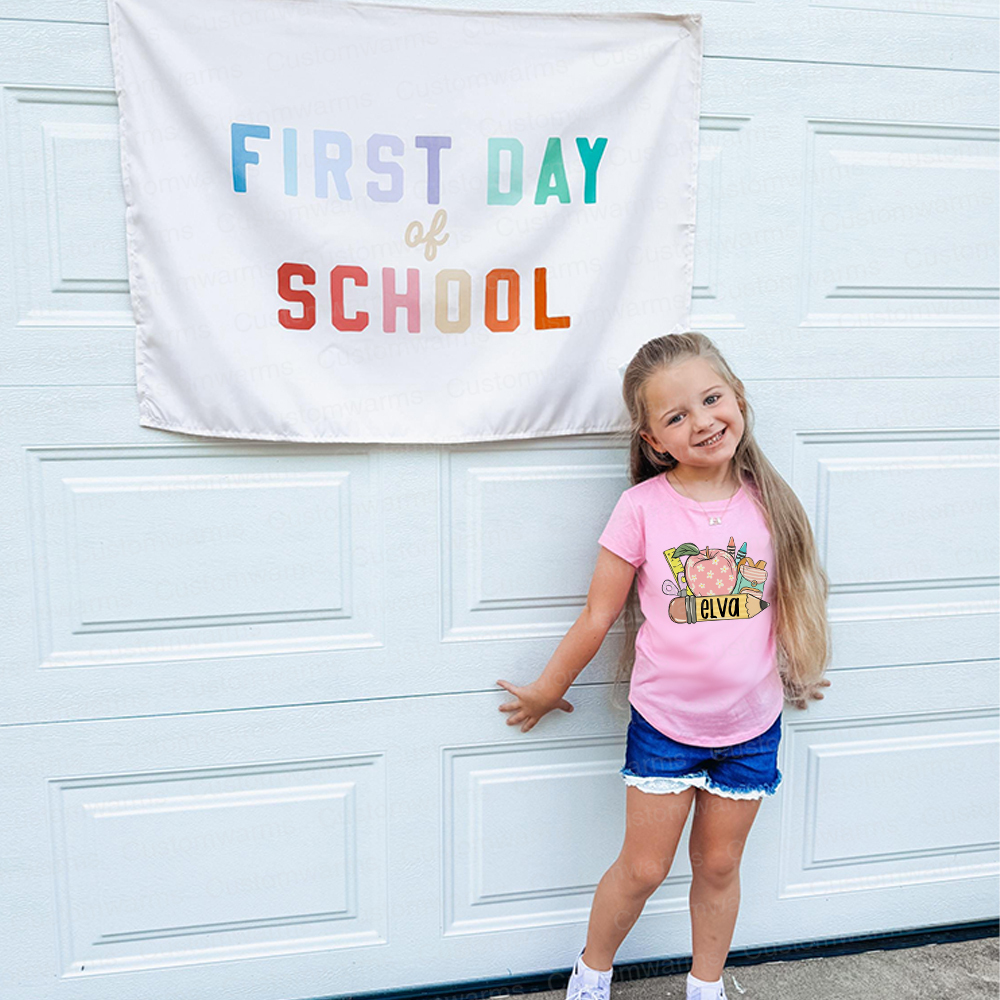 Personalized First Day Of Back To School Shirt | CWSchool02