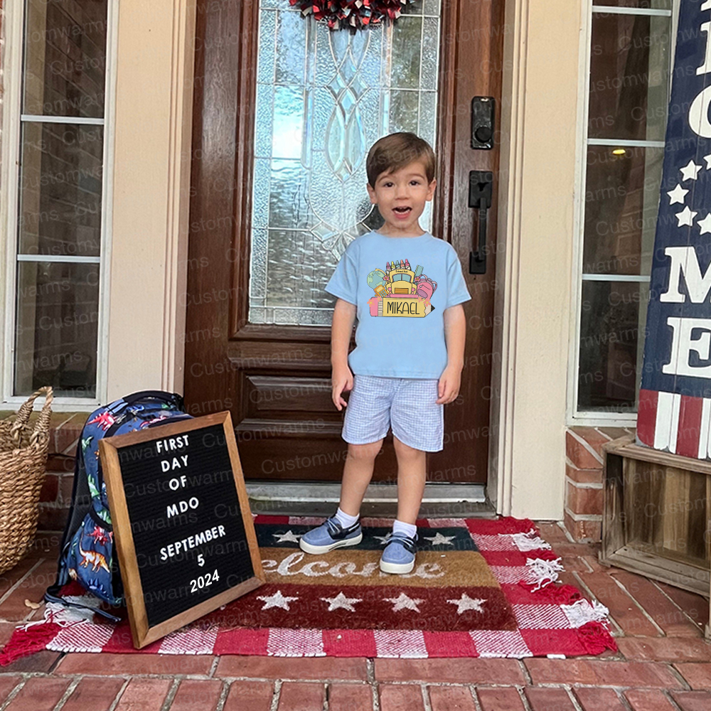Personalized First Day Of Back To School Shirt | CWSchool17
