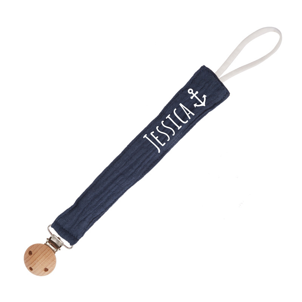 Personalized Baby Safety Cotton Yarn Pacifier Strap | CWToy131