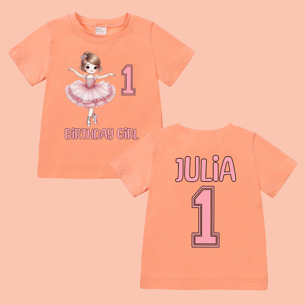 Personalized Ballet Dancer Theme Birthday T-Shirt | inBirth35
