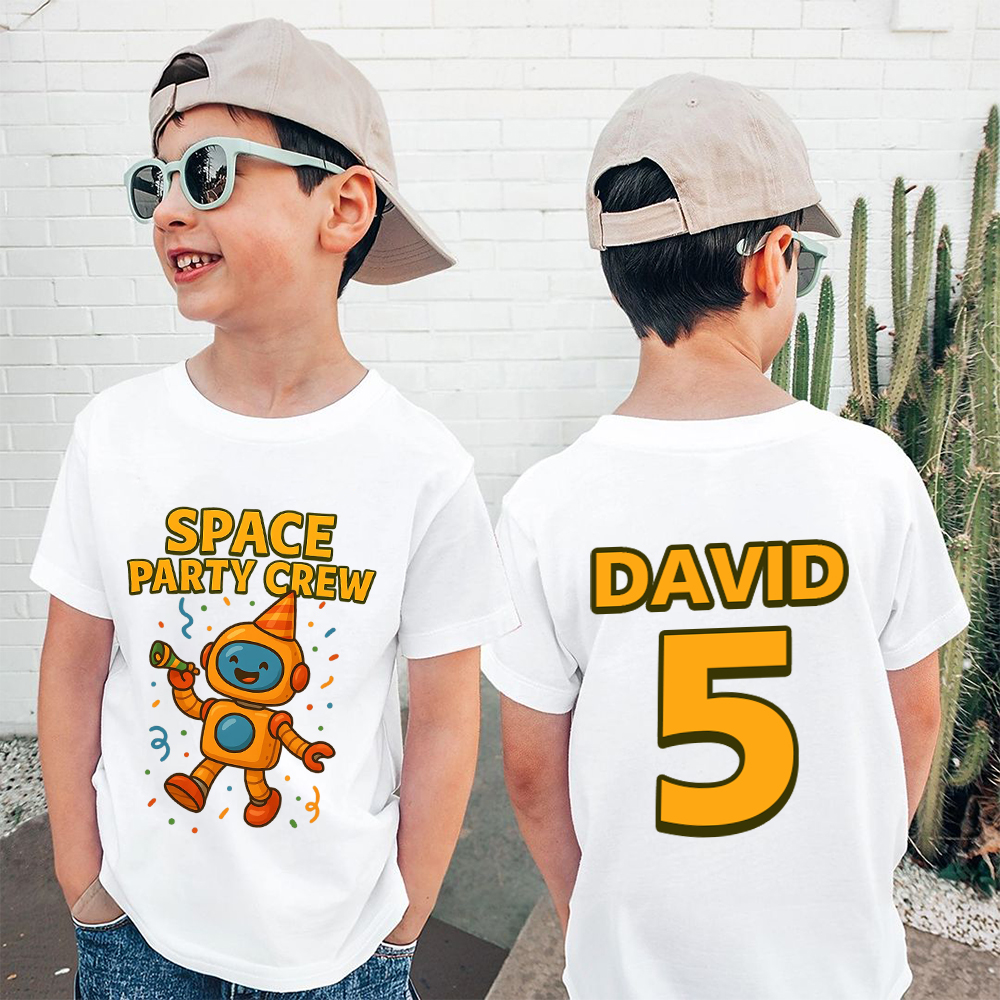 Personalized Space Party Birthday T-Shirt | inBirth33