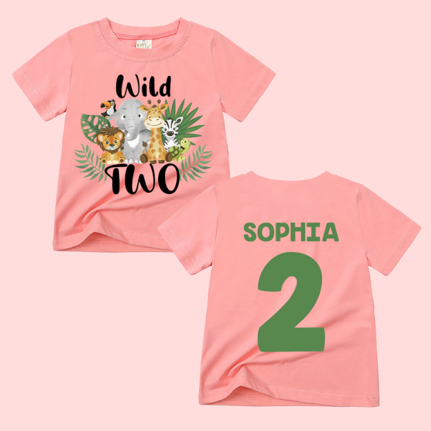 Personalized Forest Feral Floral Zoo Birthday T-Shirt | inTee19