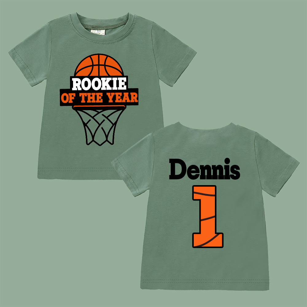 Personalized Basketball Rookie Of The Year Birthday T-Shirt | inBirth03