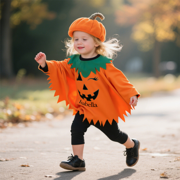 Personalized Halloween Night Glowing Pumpkin Costume | CWHalloween47