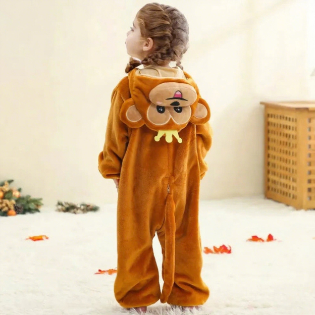 Personalized Leather Patch Baby Animal Romper  | CWBaby287