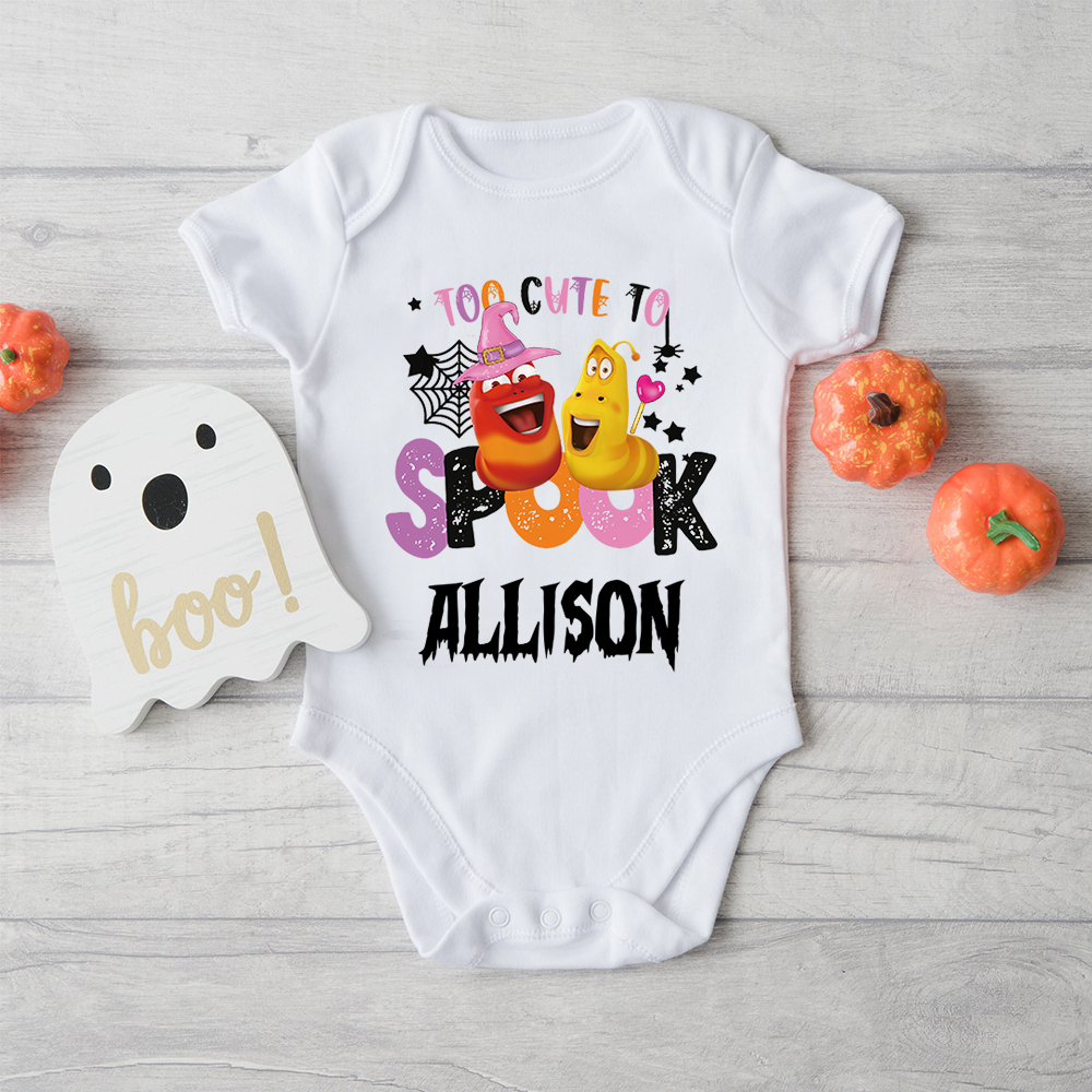 Personalized Larva's Halloween Funny Baby Romper | Larva04