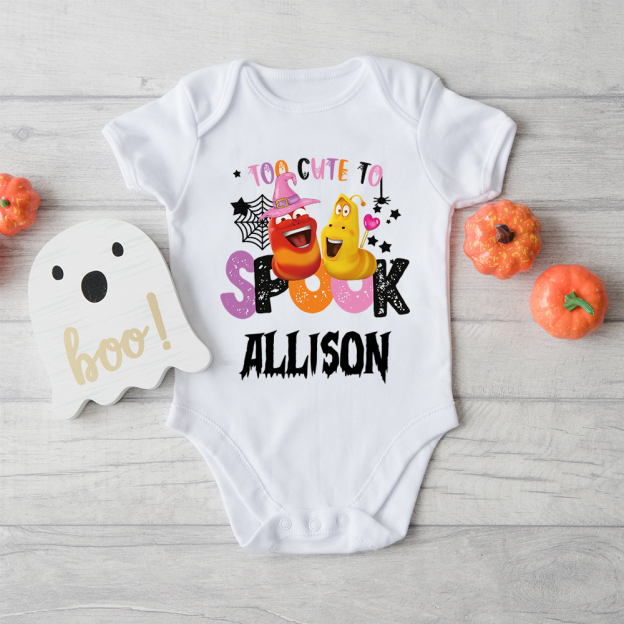 Personalized Larva's Halloween Funny Baby Romper | Larva04