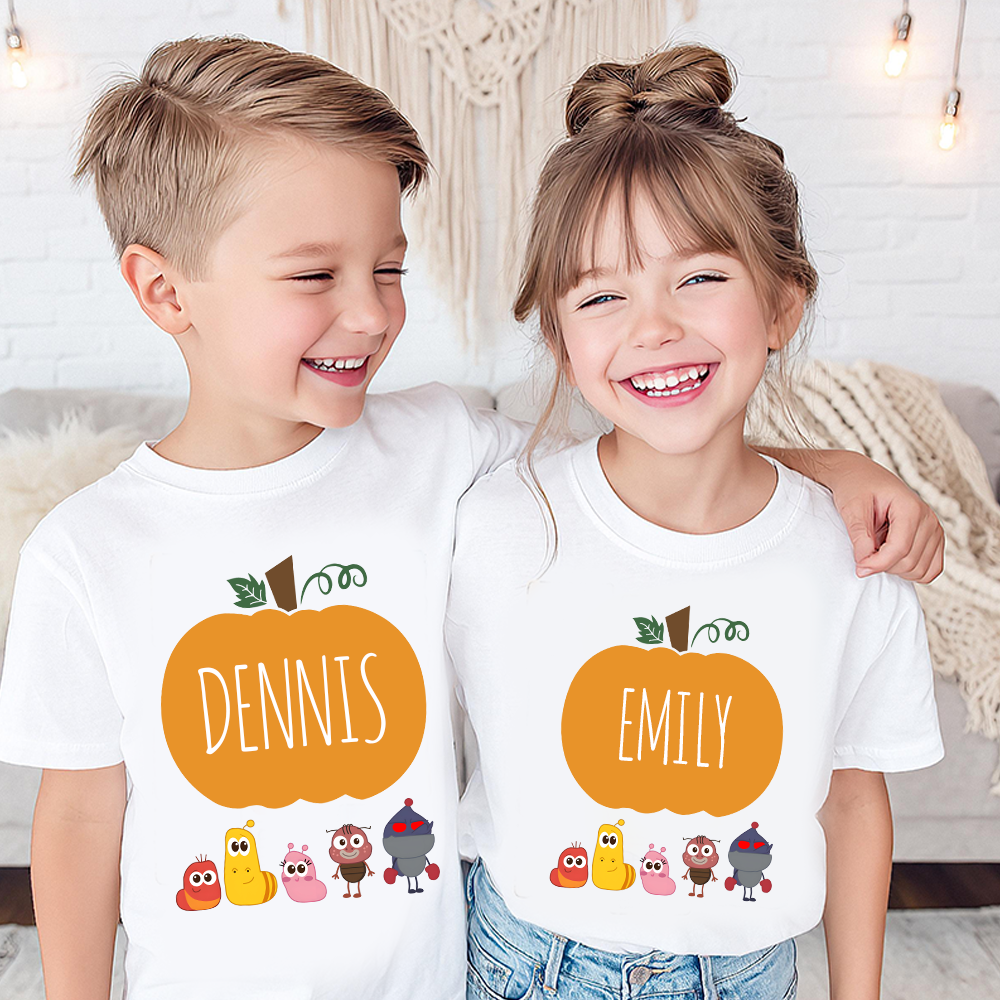 Personalized Larva's Halloween Funny Kid Shirt | Larva19