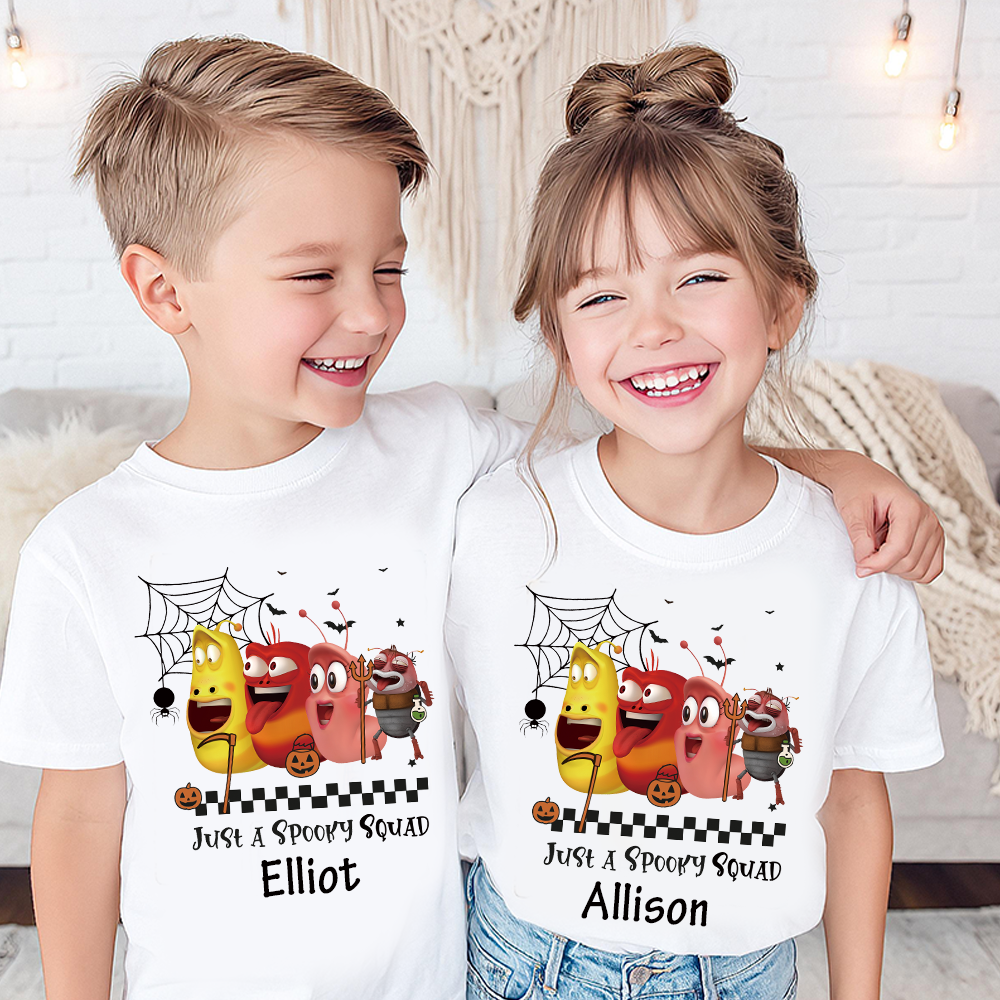 Personalized Larva's Halloween Funny Kid Shirt | Larva10