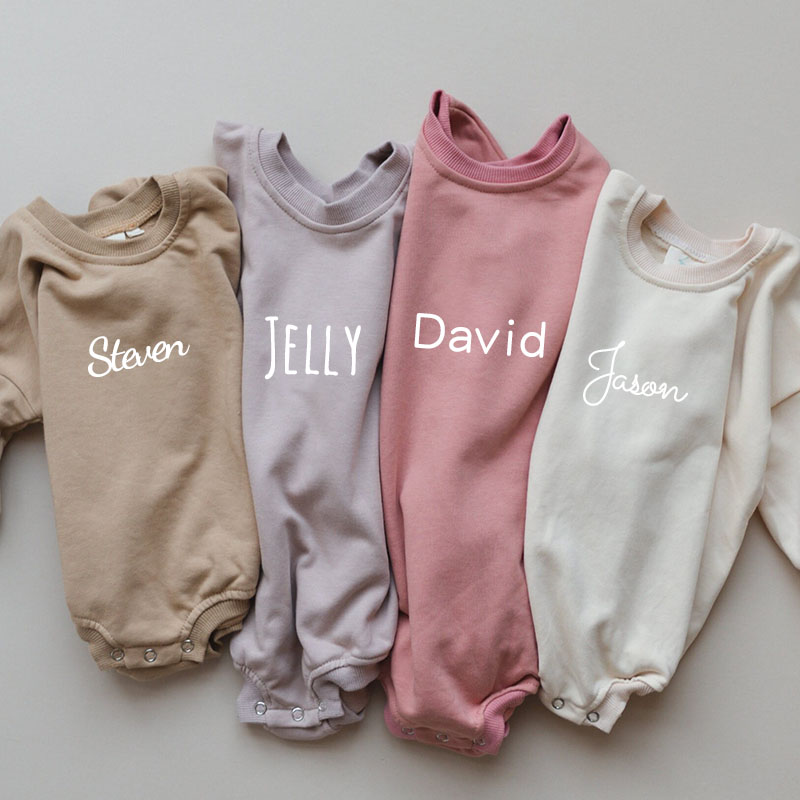 Personalized Kids Cozy Soft Sweatshirt Romper | inRomper02