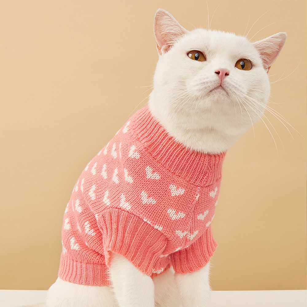 Personalized Leather Patch Pets Love Heart Sweater | BKPet201