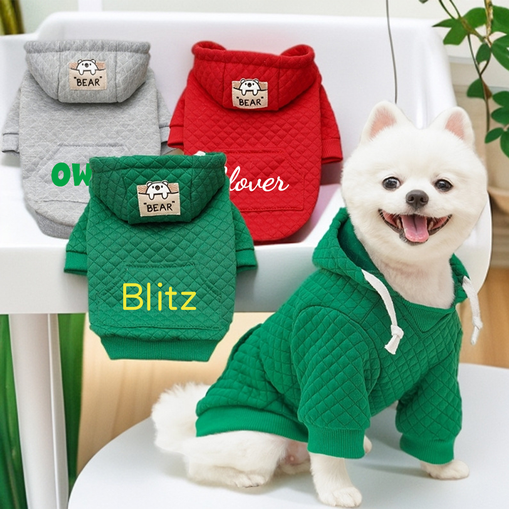 Personalized Warm Pullover Pet Hoodie Sweatshirt | BKPet209