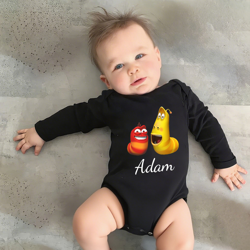 Personalized Larva's Funny Baby Romper | Larva24