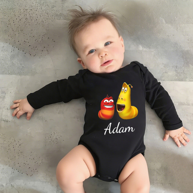 Personalized Larva's Funny Baby Romper | Larva24