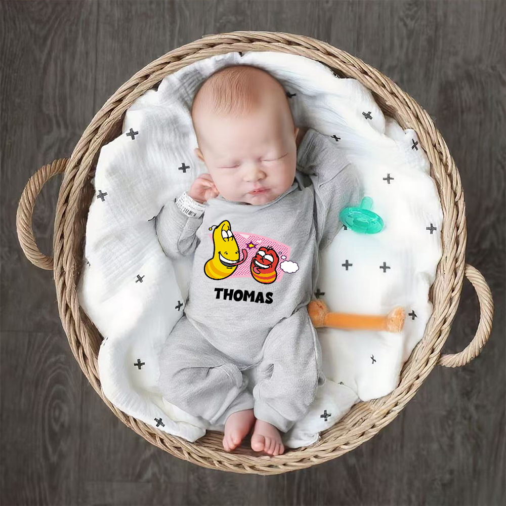 Personalized Larva's Funny Baby Romper | Larva26