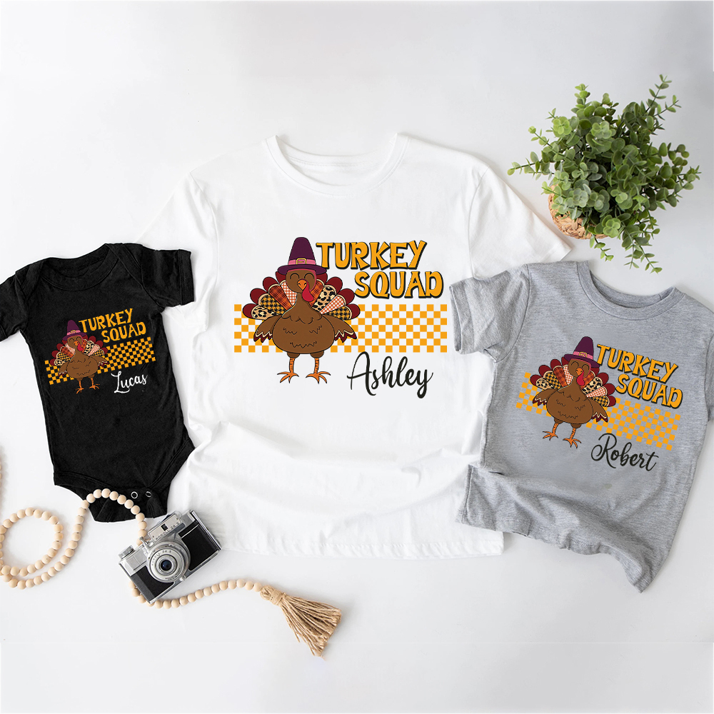 Personalized Turkey Squad Family Matching Shirt | CWThanks09