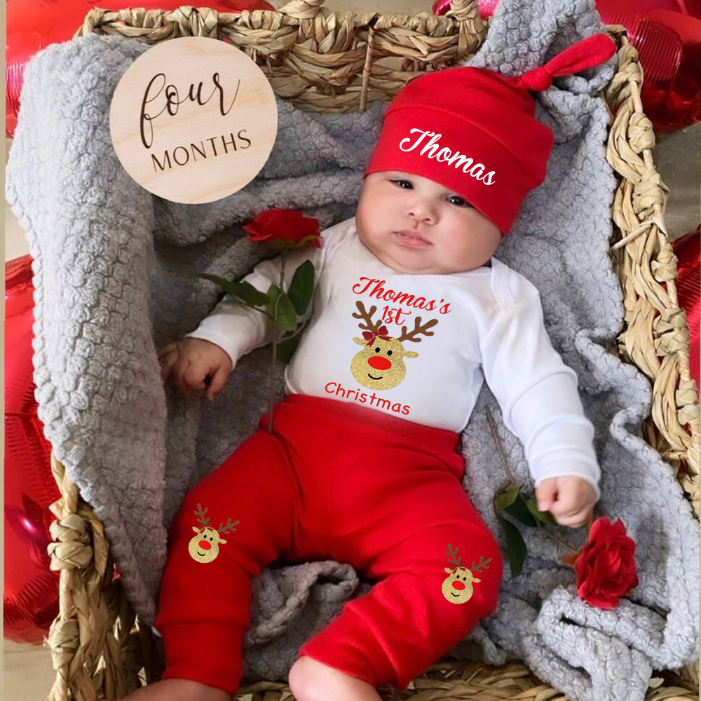 Personalized Baby 1st Christmas Outfit Set | MCGift136