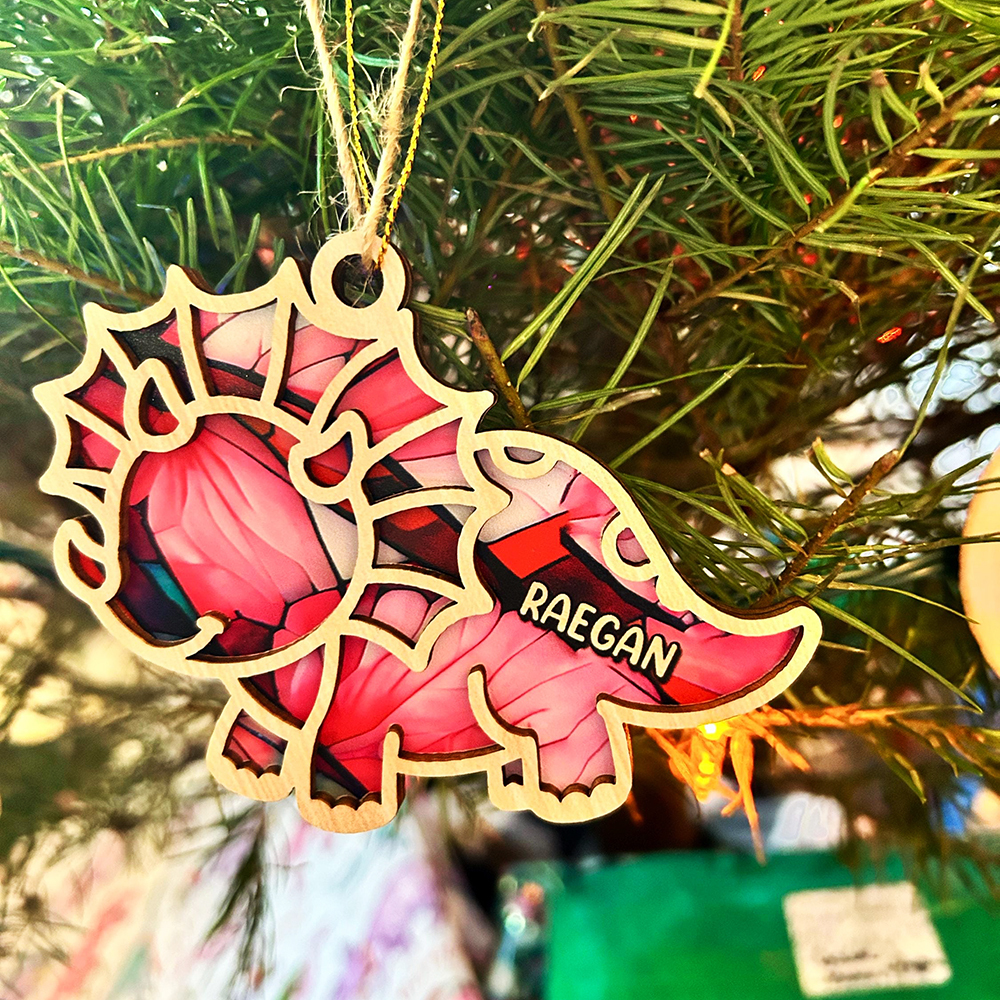 Personalized Dinosaur Christmas Tree Ornaments | MCGift148
