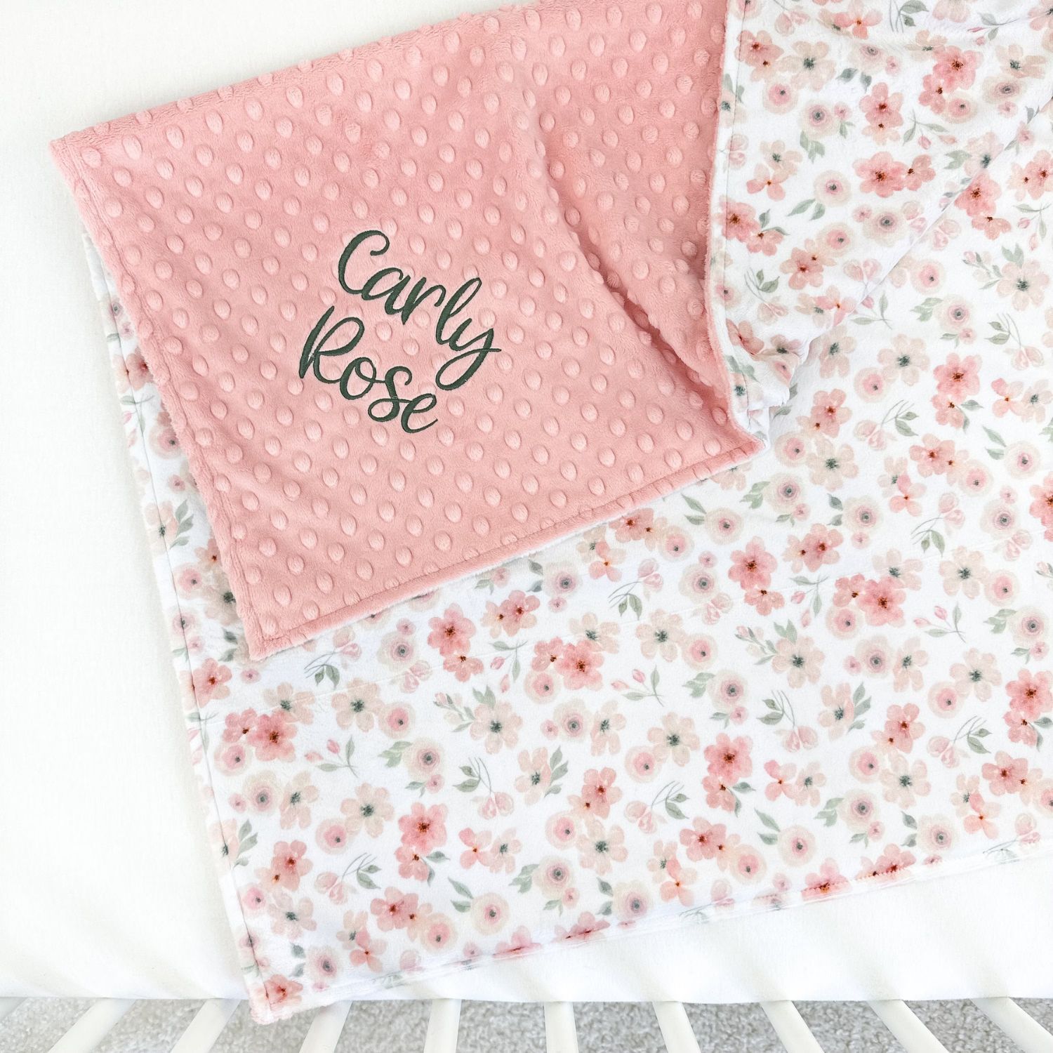 Personalized Lovely Kid Vintage Floral Baby Blanket for Comfort & Unique | CWBaby55