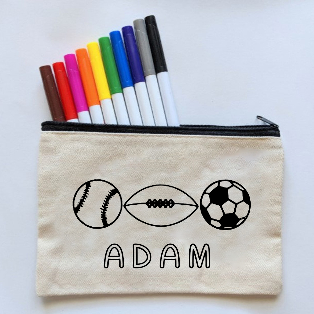 Personalized Gift Color Your Own Bag Kit (Colored Pencils Included)