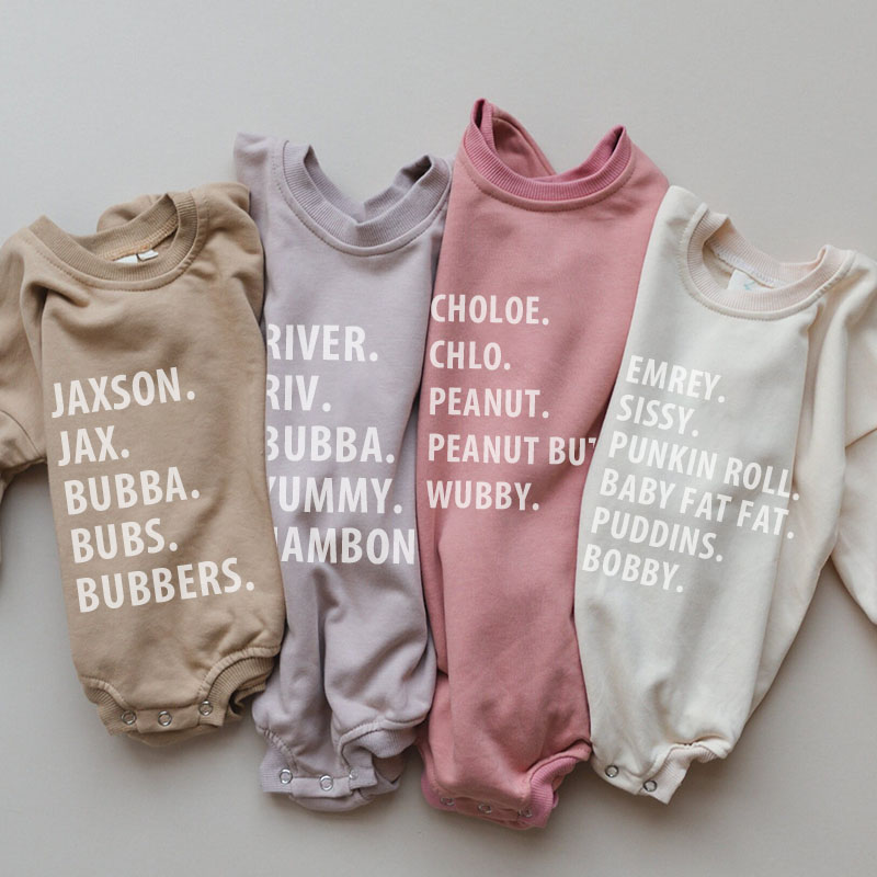 Personalized Kids Cozy Soft Sweatshirt Romper | inRomper03