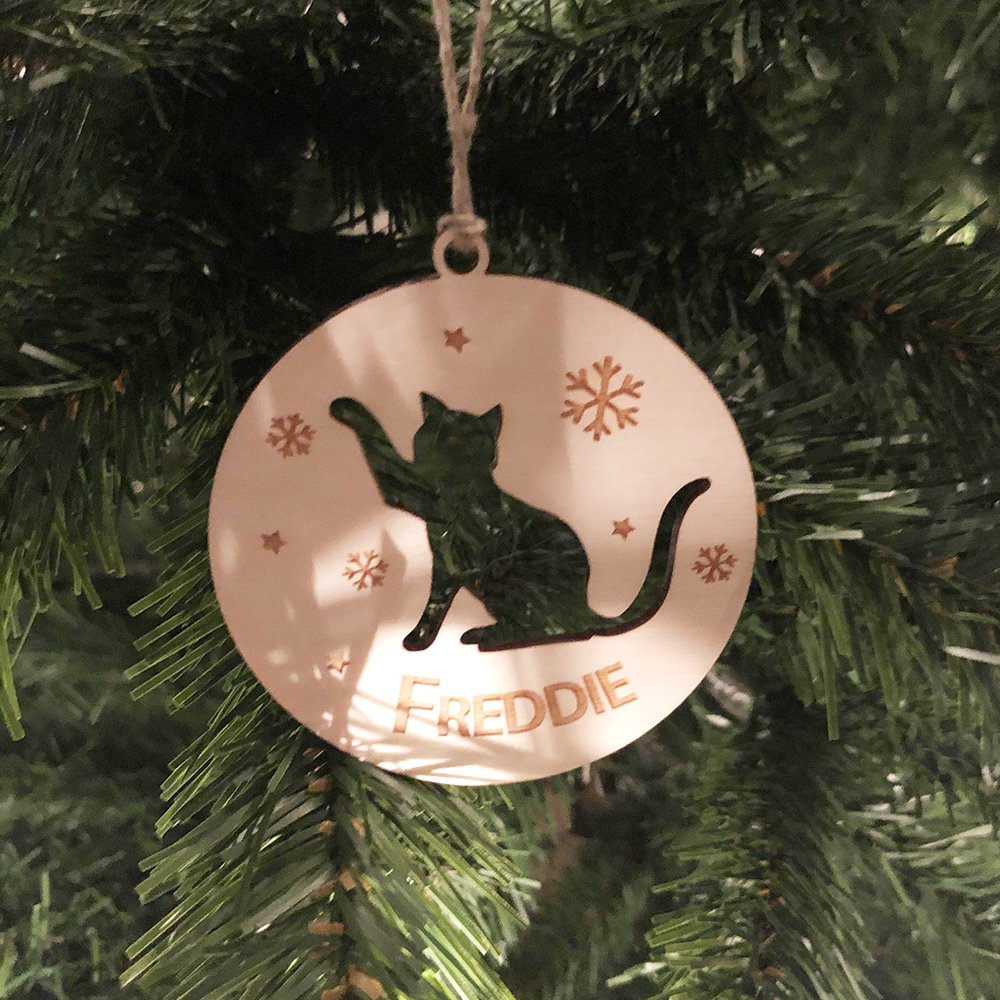 Personalized Pet Shape Wood Ornament | BKPet248