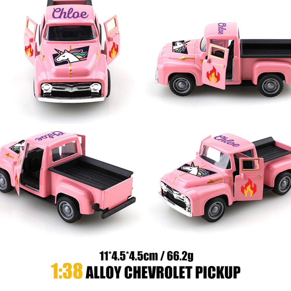 Personalized Toy Pickup Truck Custom Name & Pattern | CWToy167