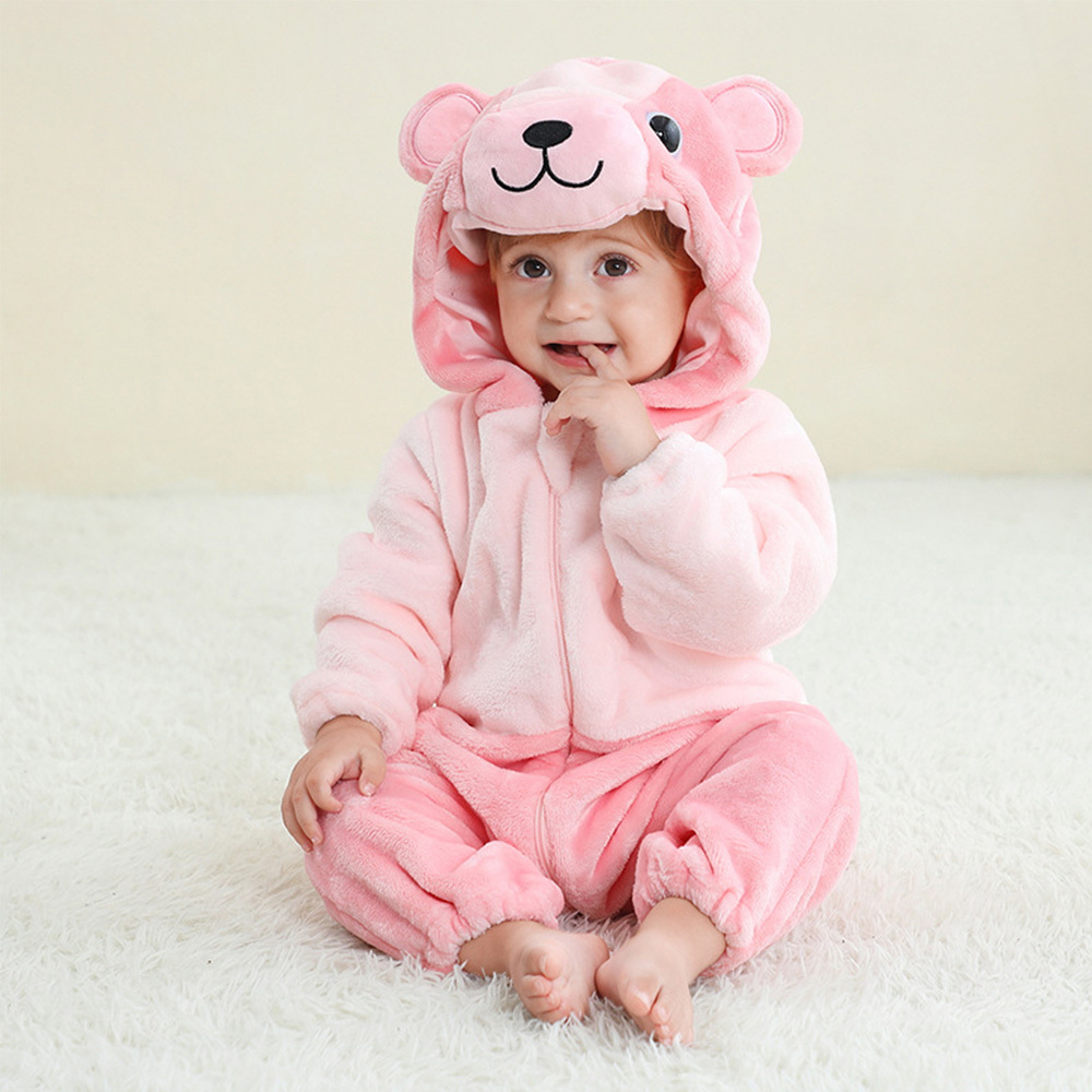 Personalized Leather Patch Baby Animal Romper | CWBaby362