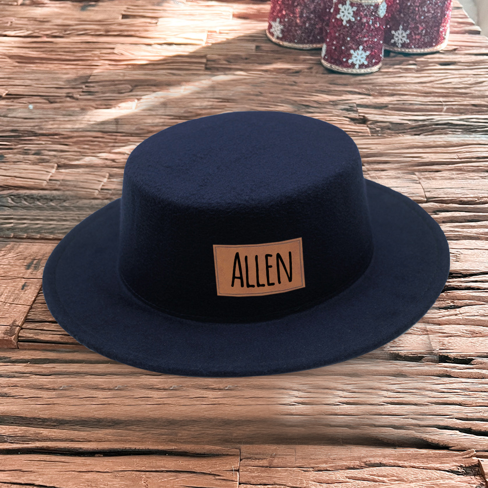 Personalized Leather Patch Jazz Hat for Comfort & Unique | CWBeach104