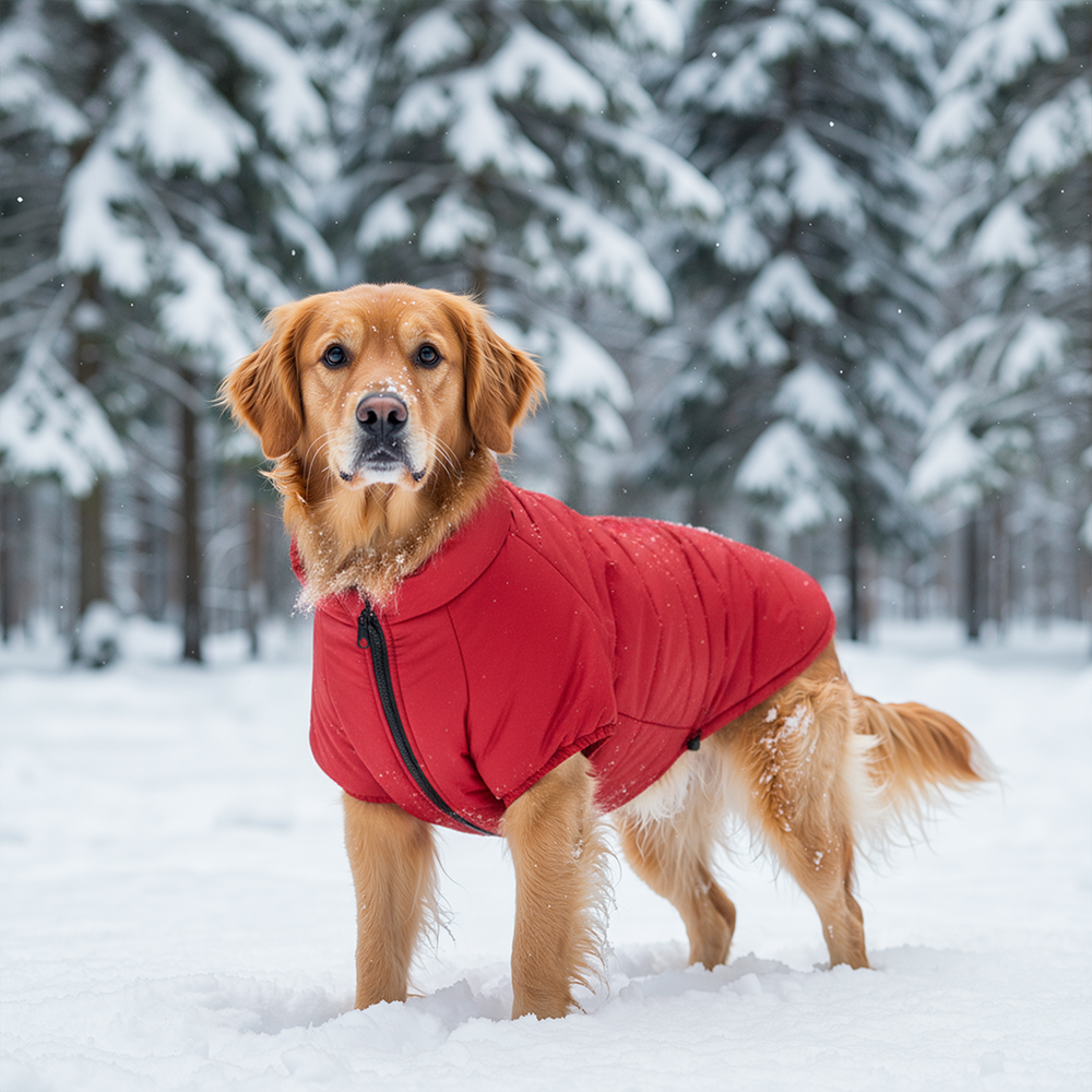 Personalized Pet Winter Warm Windproof Large Puffer Jacket | BKPet279