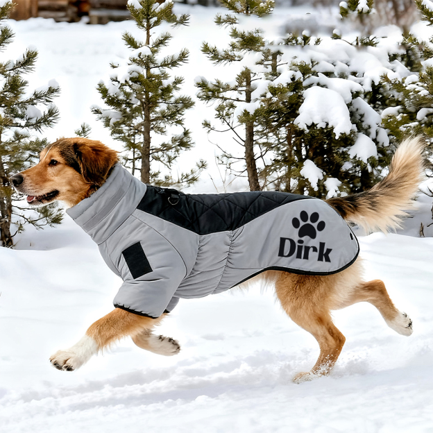 Personalized Pet Winter Warm Windproof Large Puffer Jacket | BKPet281