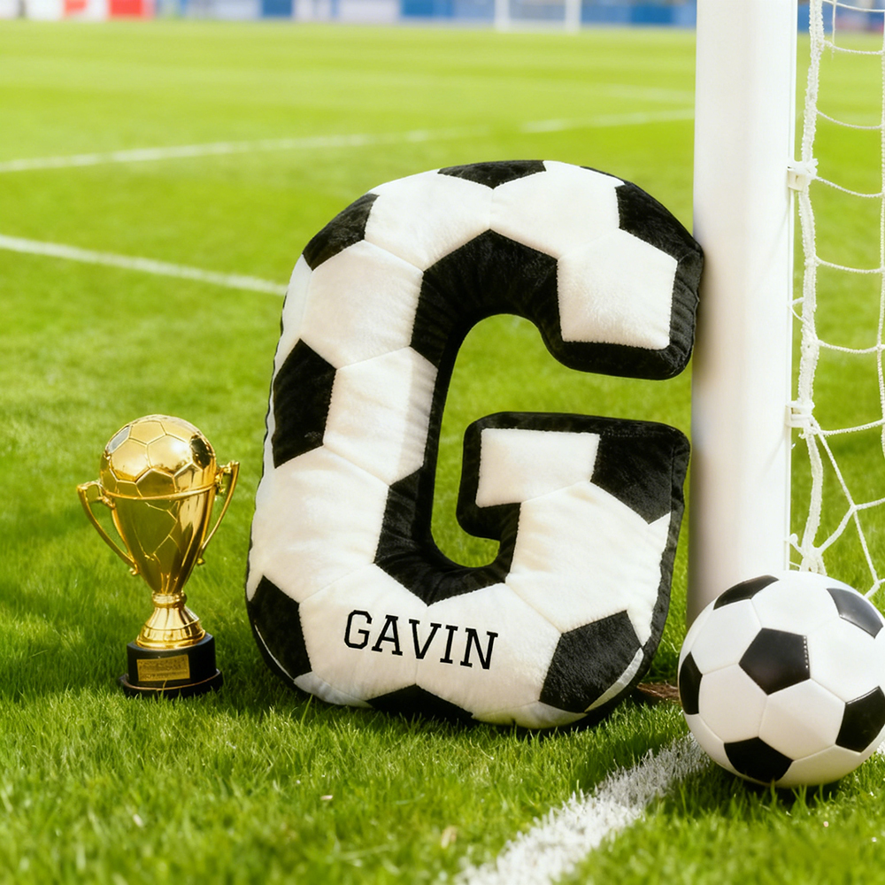 Personalized Soccer Letter Sport Pillow | CWGift07
