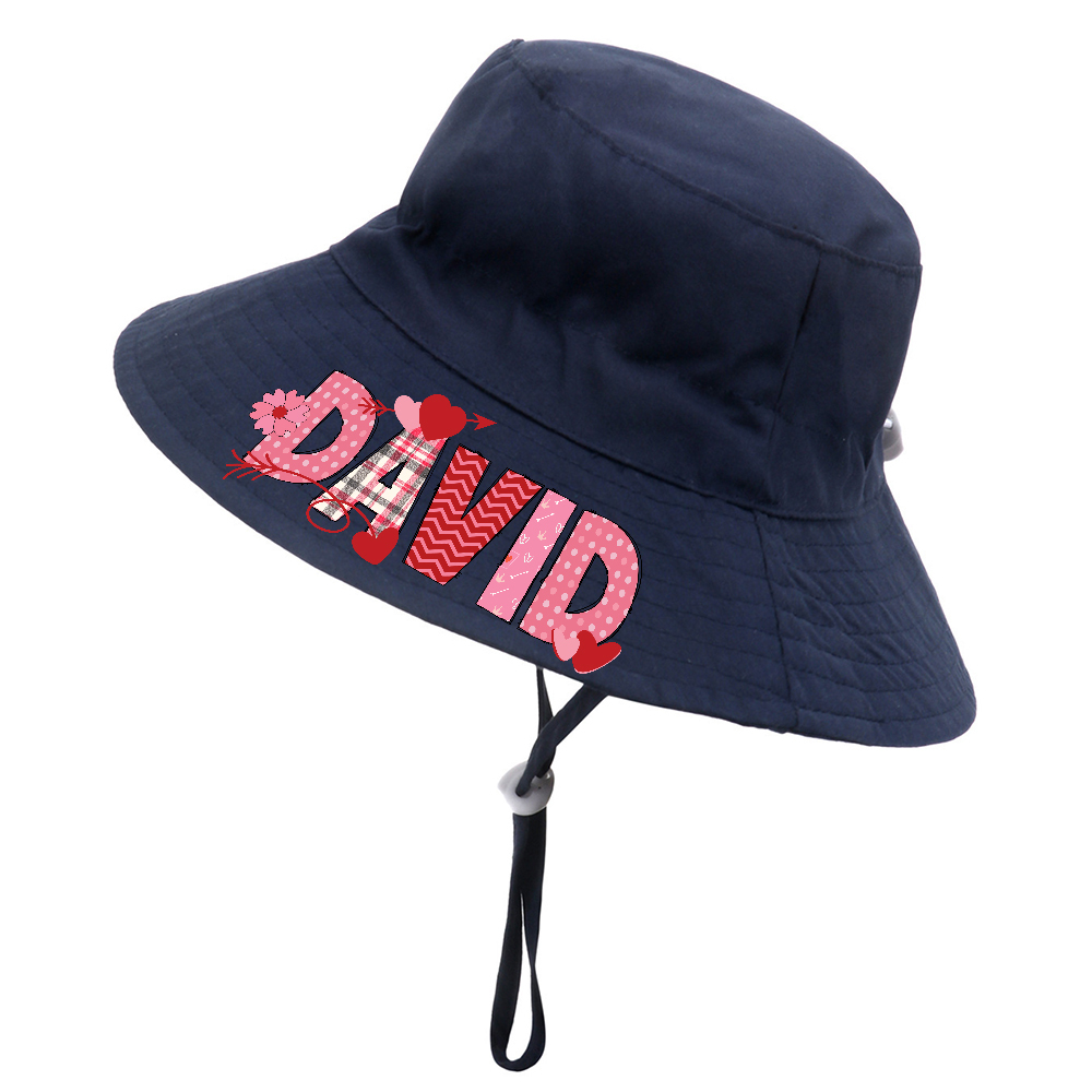 Personalized Valentine's Summer Sun Protection Bucket Hat | ValGift01